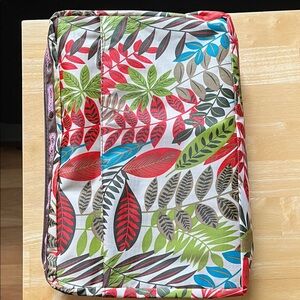 LeSportsac Vibrant Leaves Large Zip Pouch